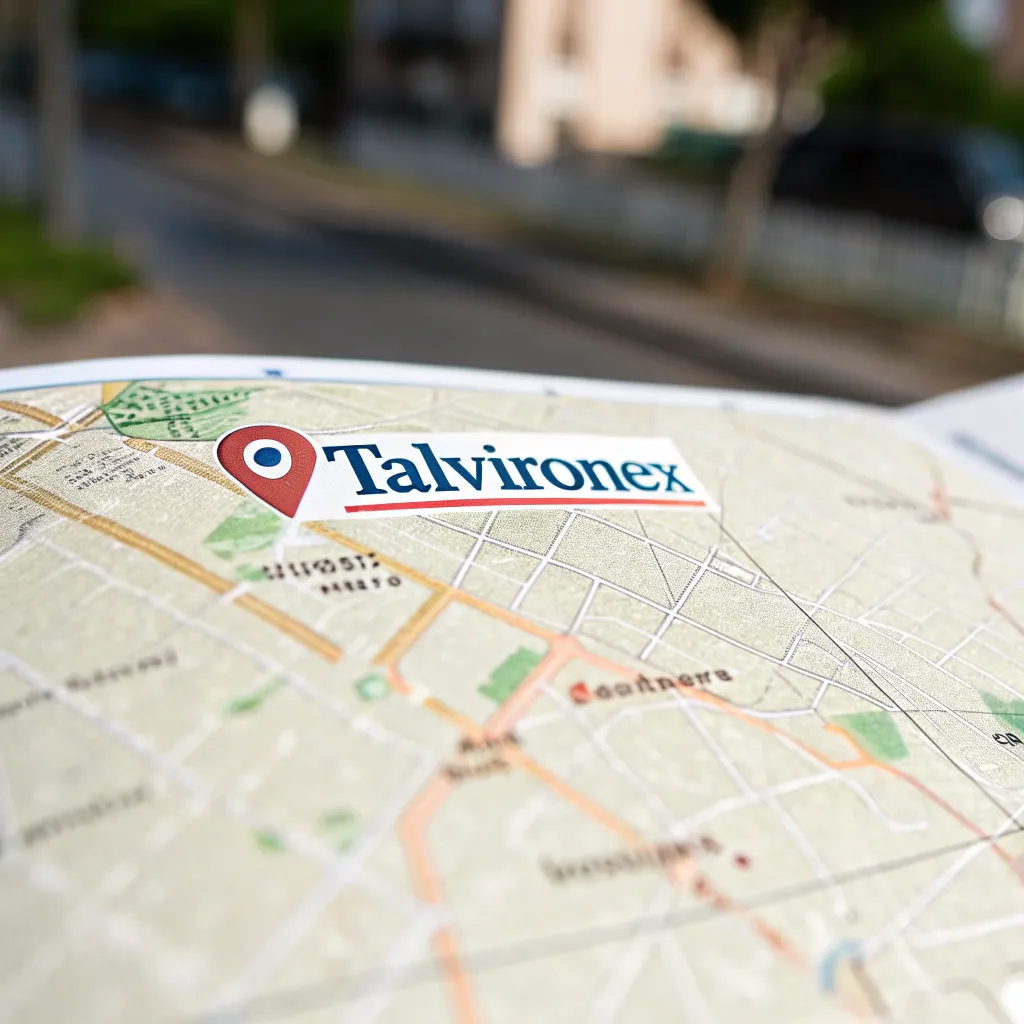 Map showing TALVIRONEX office location